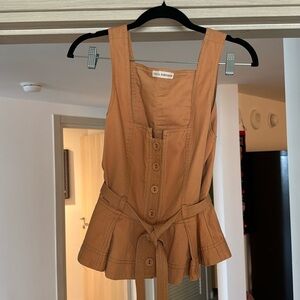 Ulla Johnson Denia sleeveless peplum top